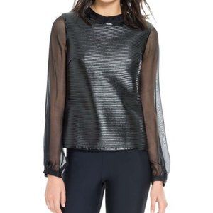 NWT Leon Max | Black Metallic Sleeveless Top - M